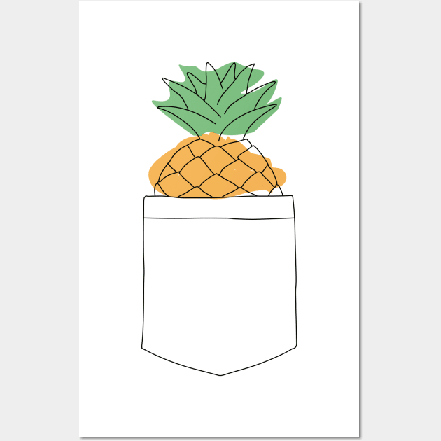 Pineapple in the Pocket Design Wall Art by olivergraham